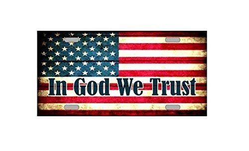Smart Blonde in God We Trust American Flag Design Novelty Vanity License Plate Tag Sign Smart Blonde in God We Trust American Flag Design Novelty Vanity License Plate Tag Sign