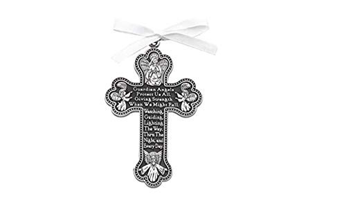 Cathedral Art Guardian Angel Cross Crib Medal for Jewelry Making