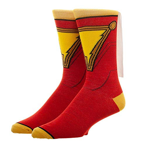 DC Comics Shazam Suit Up Cape Crew Socks