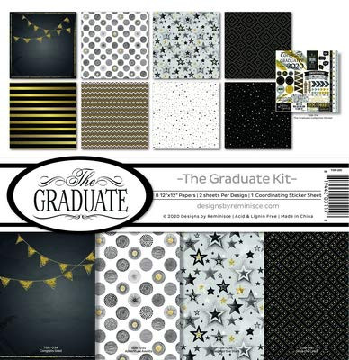 Reminisce The Graduate Collection Scrapbook Kit Paper Crafts  Multi Color Palette