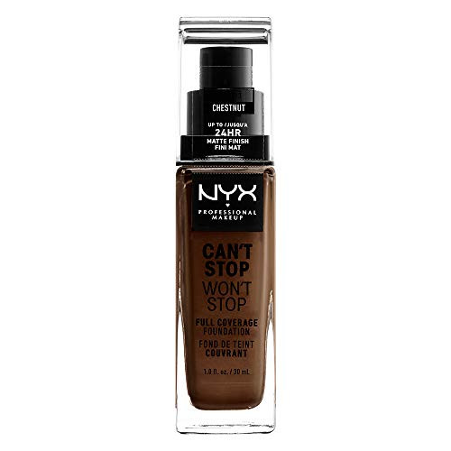 NYX PROFESSIONAL MAKEUP Can t Stop Won t Stop Full Coverage Foundation   Chestnut  With Neutral Undertone