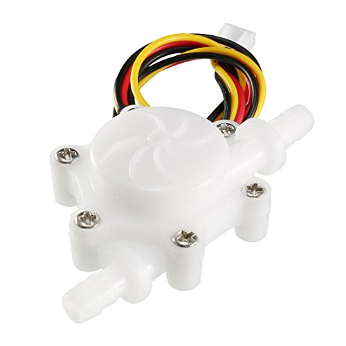 uxcell 1 4  Hall Effect Water Flow Sensor Switch Flowmeter Counter Fluid Meter DC5V 0 3 3L min SEN HZ06C