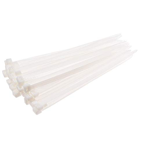 uxcell 40pcs Cable Zip Ties 8 Inch x 0 3 Inch Self Locking Nylon Tie Wraps White