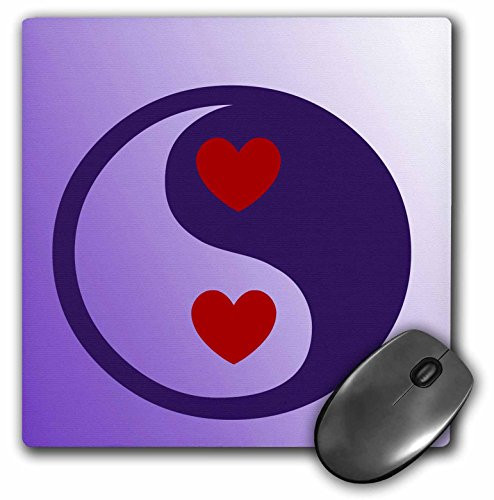 3dRose LLC 8 x 8 x 0 25 Inches Mouse Pad  Purple Yin Yang  mp 40111 1