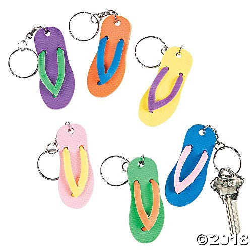 Rhode Island Novelty Flip Flop Luau Sandal Key Chains  25 Pack
