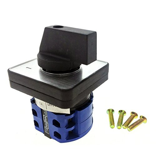 YXQ Cam Changeover Switch 3 Position 8 Screw Terminals  690V Ui 16A Ith On Off On Rotary Transfer Selector with Screws