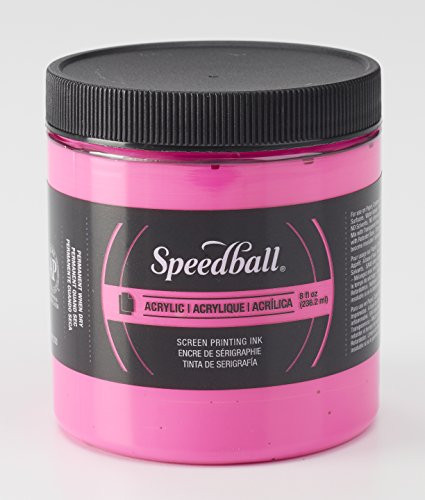 Speedball Acrylic Screen Printing Ink  8 Ounce  Fluorescent Magenta