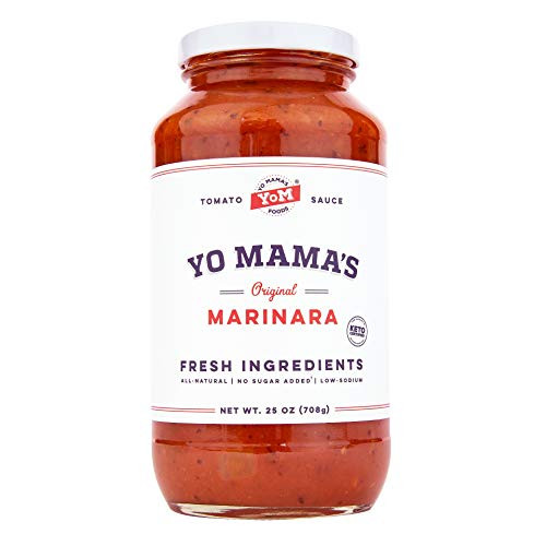 Keto Marinara Pasta Sauce by Yo Mama s Foods   Pack of  1    No Sugar Added  Low Carb  Low Sodium  Gluten Free  Paleo Friendly  and Made with Whole  Non GMO Tomatoes