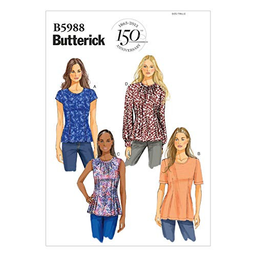 BUTTERICK PATTERNS B5988 Misses Misses Petite Top Sewing Template Size F5 BUTTERICK PATTERNS B5988 Misses Misses Petite Top Sewing Template Size F5