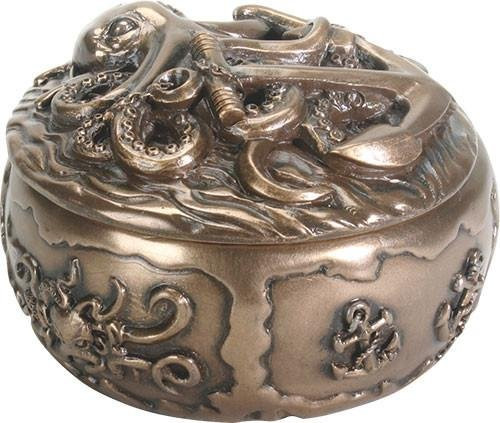 Summit Collection Bronze Colored Kraken Resin Trinket Box