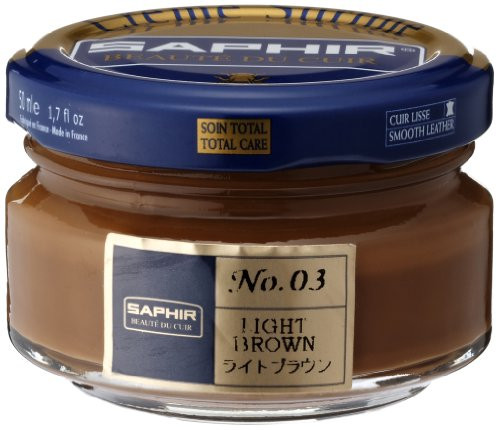 Saphir Creme Surfine Pommadier Shoe Polish 50ml   Light Brown
