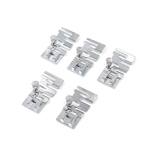 MTMTOOL Elastic Cord Band Fabric Stretch Foot Domestic Sewing Machine Foot Presser for Brother Singer Feiyue Janome Pack of 5