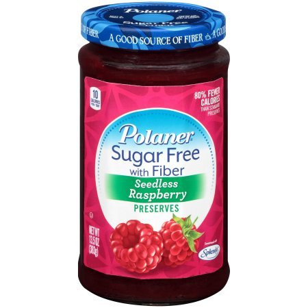 Polaner Sugar Free Seedless Raspberry with Fiber  13 5 oz  1 Jar