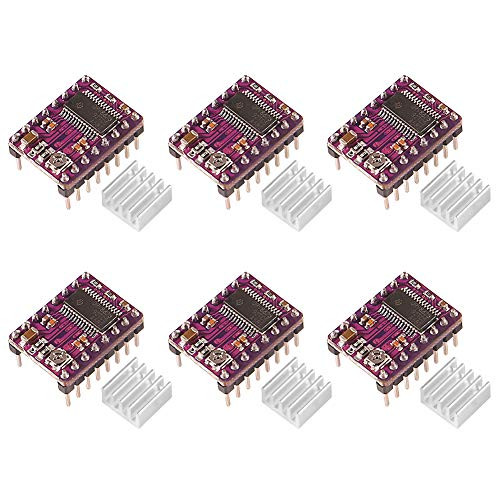 ALMOCN 6PCS DRV8825 Stepstick Stepper Motor Driver Module with Heat Sink for 3D Printer RepRap RAMPS 1 4 Purple