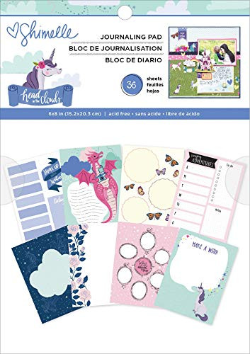 American Crafts Single sided Paper Pad 6 x8  36 pkg head In The Clouds  36