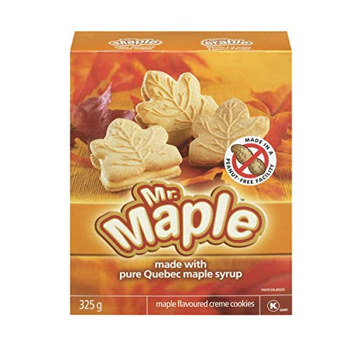Mr Maple Maple Flavoured Creme Cookies 325g Imported from Canada Mr Maple Maple Flavoured Creme Cookies 325g Imported from Canada