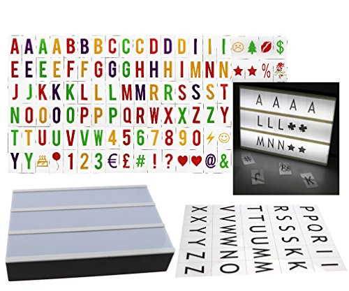Combination Cinematic Light Box with Letters and LED Light A4 Size Home Wedding Party Decor