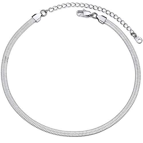 PROSTEEL Snake Chain Men Necklace Collar Stainless Steel Egirl Flat Chain Chocker Aesthetic Jewelry Womens Mens Choker 15inch