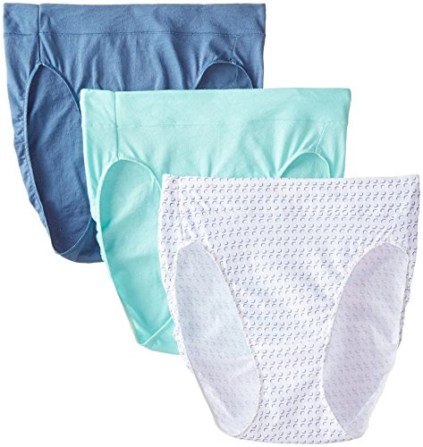 Hanes Women s 3 Pack Constant Comfort X Temp Hi Cut Panty  Assorted  7