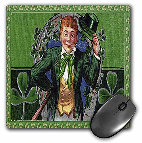 3dRose LLC 8 x 8 x 0 25 Inches Mouse Pad  Tip of Hat for Irish Greeting  mp 42890 1