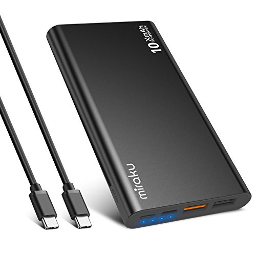10000mAh PD Power Bank - miraku 18W USB C Portable Charger with Power Delivery & Quick Charge 3.0,Type C Phone Charger with 2 Input & 3 Output Battery Pack for iPhone X/8,Galaxy S8/S9,Nintendo Switch 10000mAh PD Power Bank - miraku 18W USB C Portable Charger with Power Delivery & Quick Charge 3.0,Type C Phone Charger with 2 Input & 3 Output Battery Pack for iPhone X/8,Galaxy S8/S9,Nintendo Switch