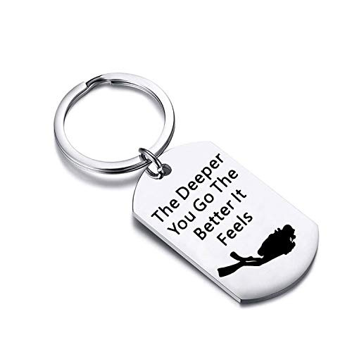CENWA Scuba Diving Gift The Deeper You Go The Better It Feels Keychain Scuba Diver Gift Adventure Keychain Extreme Sports Jewelry Deeper you go K CENWA Scuba Diving Gift The Deeper You Go The Better It Feels Keychain Scuba Diver Gift Adventure Keychain Extreme Sports Jewelry Deeper you go K
