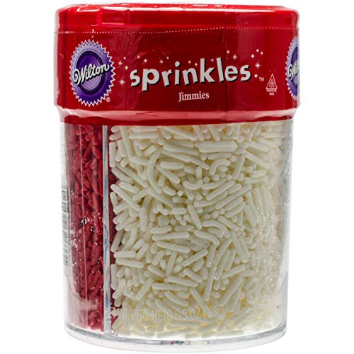 Wilton Red  Green   White Christmas Jimmies Sprinkles