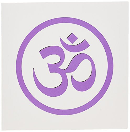 3dRose Om  Namaste  Purple   Greeting Cards  6 x 6   Set of 6  gc 202838 1