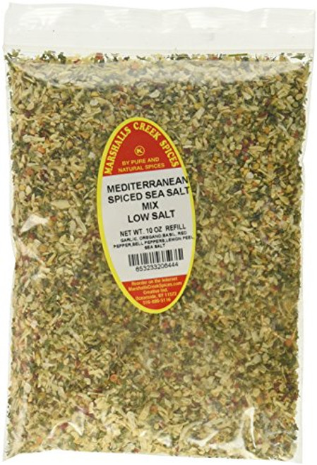 Marshalls Creek Spices Kosher Low Salt Mediterranean Spiced Sea Salt Mix Refill 10 Ounce Marshalls Creek Spices Kosher Low Salt Mediterranean Spiced Sea Salt Mix Refill 10 Ounce