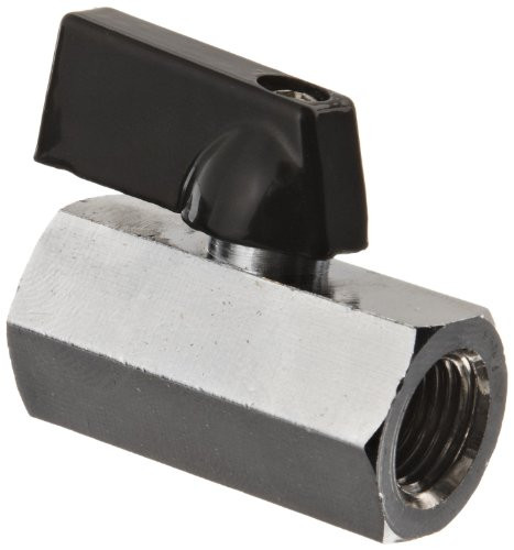 Kingston KMBVF Series Brass Mini Ball Valve  Lever  1 4  NPT Female