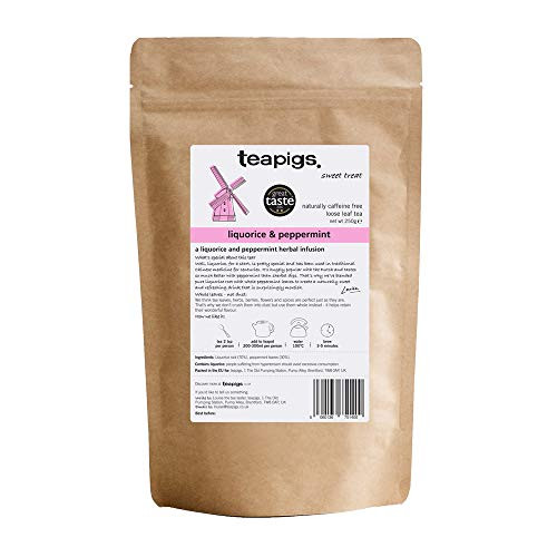 Teapigs Liquorice and Peppermint Loose Tea Made with Whole Leaves  1 Packs of 250g