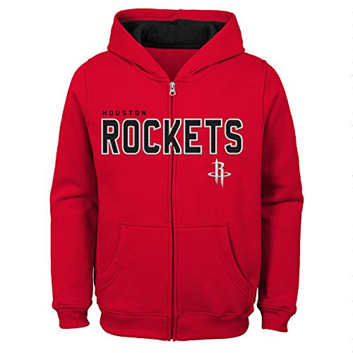 NBA by Outerstuff NBA Kids Youth Boys Houston Rockets Stated Full Zip Fleece Hoodie Red Kids Medium 5 6 NBA by Outerstuff NBA Kids Youth Boys Houston Rockets Stated Full Zip Fleece Hoodie Red Kids Medium 5 6