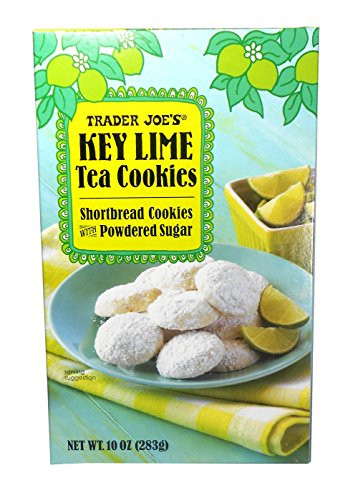 Trader Joe s Key Lime Shortbread Tea Cookies with Powdered Sugar 10 Oz
