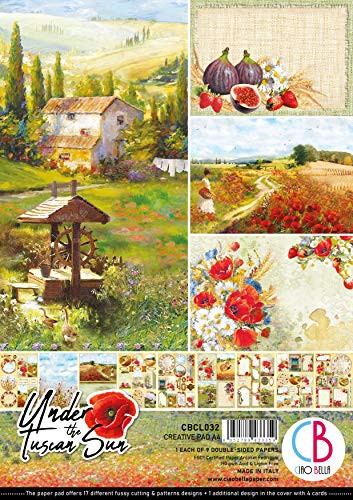 CIAO BELLA PAPER UNDER THE TU PAP PAD A4 9 PKG  us one size  Under The Tuscan Sun  9 Designs 1 Each