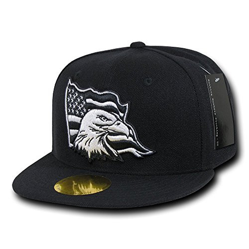 Nothing Nowhere Flat Bill USA Eagle Cap  Black