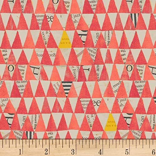 Windham Fabrics Carrie Bloomston Wonder Stacked Triangle Watermelon  Fabric by the Yard