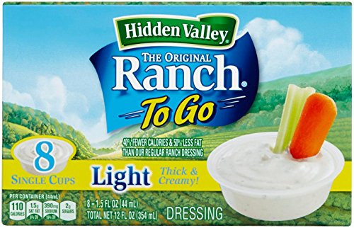 Hidden Valley Original Ranch to Go Cups   Light   1 5 oz   8 Count