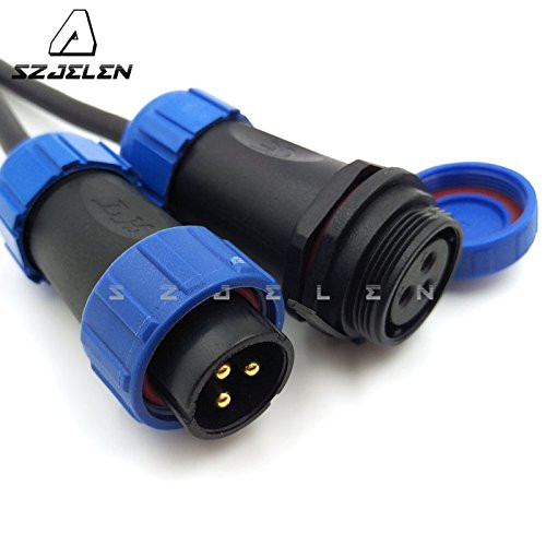 SZJELEN SP21 2Pin 12Pin Panel Mount 21mm Waterproof IP68 Circular Cable Connector Plug Socket Aviation Cable Connector  3Pin