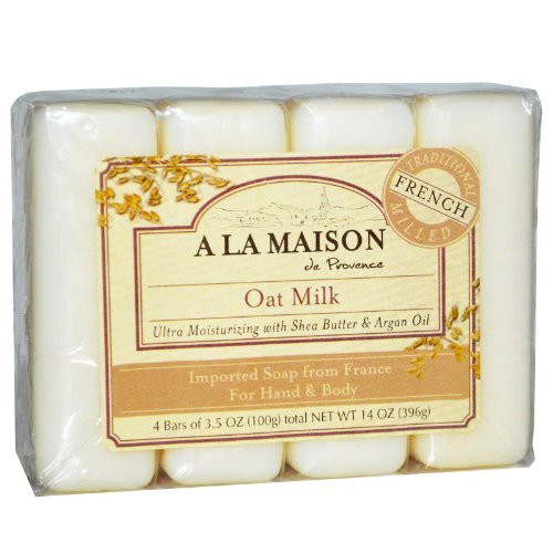 A La Maison Hand   Body Bar Soap   Oat Milk 4 3 5 oz  100 grams  Bar S