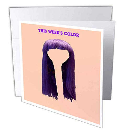 3dRose Purple Hair   Greeting Cards  6 x 6 inches  set of 6  gc 32075 1
