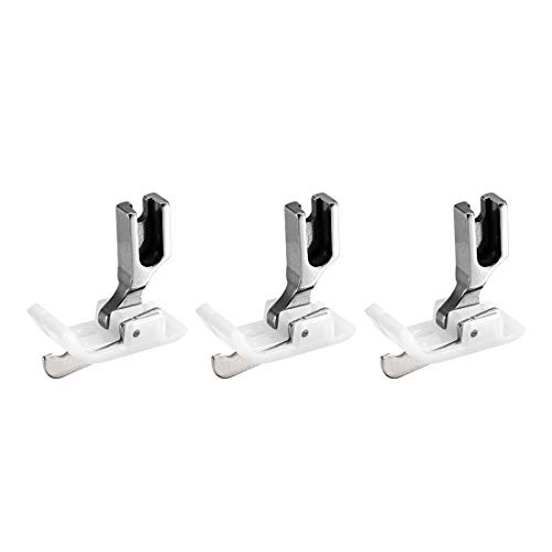 uxcell SP 18 Industrial Sewing Machine Hinged Presser Foot with Right Guide 1 4 6mm White 3pcs uxcell SP 18 Industrial Sewing Machine Hinged Presser Foot with Right Guide 1 4 6mm White 3pcs
