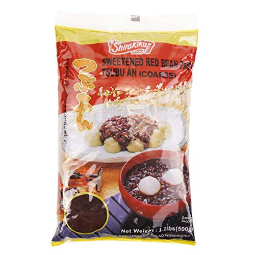 shirakiku tsubu an  sweeted red bean paste   Coarse  1 1 Pound  Pack of 1