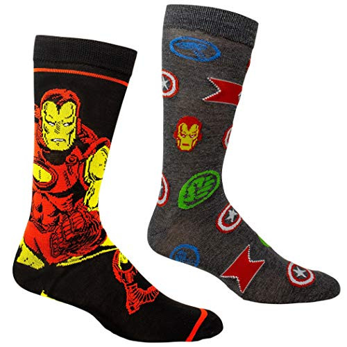 Marvel Iron Man Avengers Logo Men s 2 Pack Crew Socks