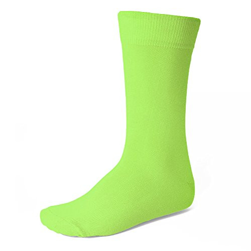 TieMart Men s Hot Lime Green Socks