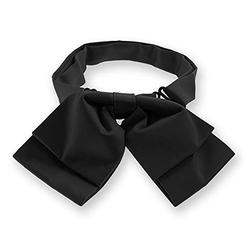TieMart Black Floppy Bow Tie