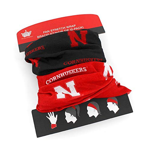 aminco NCAA Nebraska Cornhuskers Fan Stretch Wrap   2 Pack