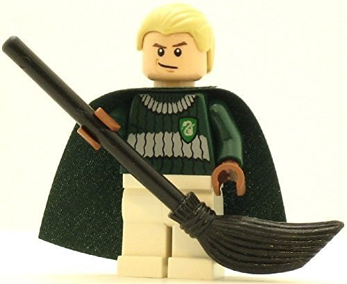 LEGO Harry Potter Minifig Draco Malfoy Dark Green and White Quidditch Uniform