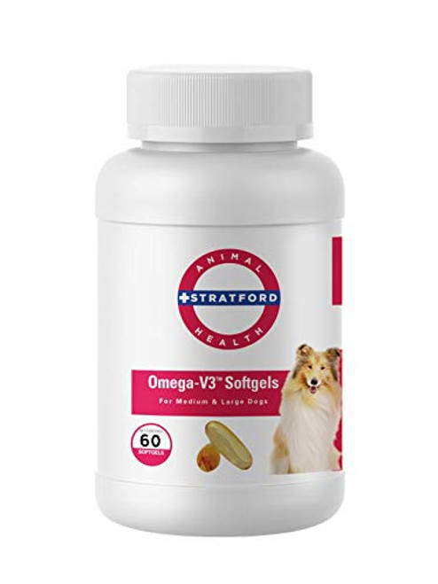 Omega V3 for Medium Large Dogs 60 Softgels by Stratford Pharmaceuticals Omega V3 for Medium Large Dogs 60 Softgels by Stratford Pharmaceuticals