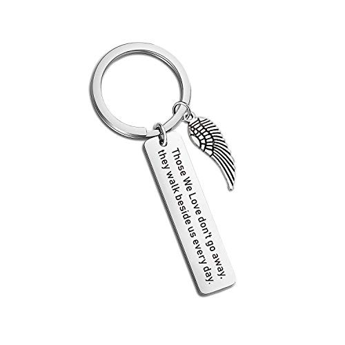 Memorial Keychain Those We Love Don t Go Away They Walk Beside Us Every Day Sympathy Gift Remembrance Jewelry in Memory of Dad Mom Gift Those Love KR Memorial Keychain Those We Love Don t Go Away They Walk Beside Us Every Day Sympathy Gift Remembrance Jewelry in Memory of Dad Mom Gift Those Love KR
