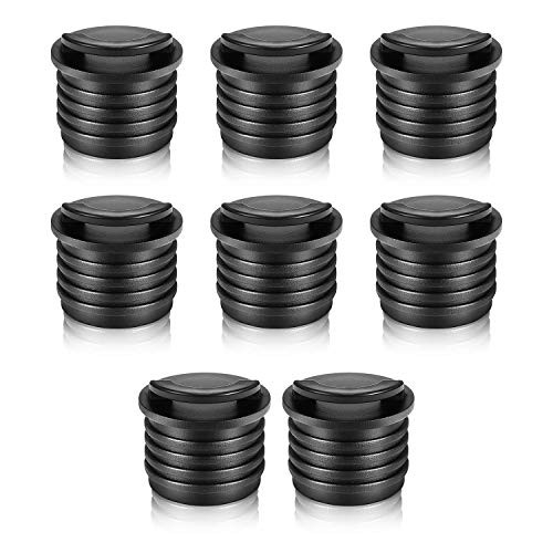 Outus 8 Pieces Boat Scupper Plugs Bung Plugs Kayak Drain Plug Kayak Scupper Stoppers Plugs for Kayak Canoe Boat Drain Holes Stopper Bung Replacement  Black  3 8 cm